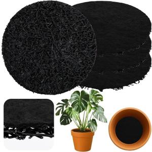 4 Pack Pot Mesh Drainage Discs, 12 Inch Thickened Drainage Hole Insert Pads, Reusable Plant Pot Bottom Mesh Mats for Indoor Outdoor Gardening to Prevent Soil Loss and Keep Root Healthy