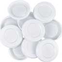 Taiyin 100 Pieces 3 Inch Mailing Tubes Plastic End Caps, White, Round