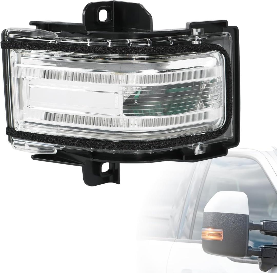 Door Tow Mirror Turn Signal LED Lights Passenger Right Side Replacement for F150 F250 F350 F450 F550 2015-2024, Replace FL34-13B381-CC