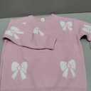 SOLY HUX Girl's Cute Bow Sweaters Kids Crew Neck Long Sleeve Fall Winter Pullover Sweater Jumper Tops