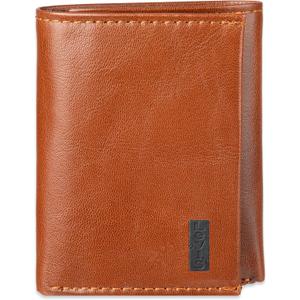 Levi's Men's RFID Trifold Wallet-Sleek and Slim Includes ID Window and Credit Card Holder (Tan Xcap)