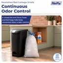 Hefty 12 Gallon Step Trash Can with Lockable Lid and 40 Trash Bags, Plastic Kitchen Garbage Can for Home, Office & Kitchen, 48 Quart, Black, 1 Pack