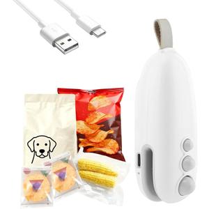 3 x ZHLZHL Mini Bag Sealer with Cutter and Magnet,Type-C Rechargeable