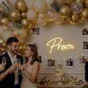Prom Neon Sign Prom Party Neon Light Prom Decorations 2026 Prom Sign for Backdrop Grad Light Up Letters Graduation Party Decorations Class Of 2026 Congrats Grad Party Decor Gifts