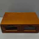 Wood Desk Organizer with File Organizer Office Home Toiletries Supplies Vanity with Drawers Vintage Metal Drawer Pulls Office