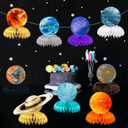 2 x 9 Pcs Space Centerpieces Solar System Birthday Decorations Space Themed Party Decorations Space Birthday Decorations