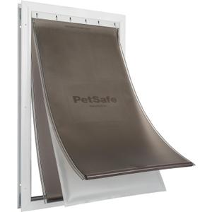 PetSafe Extreme Weather Aluminum Dog Door for Exterior Doors - Most Energy Efficient Pet Door - 3 Flaps for Insulation - for Large Dogs