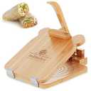Tortilla Press 10 Inch Bamboo Tortilla Maker, Mexican Tortillera Presser Homemade Flour Tortilla Press for Mexican Tortillas Roti Burrito, Taco Pataconera (Beech)