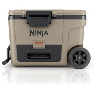 Ninja | Cooler | FrostVault 45QT Cooler with Wheels | Insulated with Temp Dry Storage Drawer | Keeps Ice Cold for Days | for The Beach, Camping, Picnics & More | Birch Beige | FB245CS