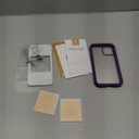 Miracase Glass Series for iPhone 12/12 Pro Case 6.1 inch, Upgraded Full-Body Rugged Phone Bumper Case Cover with Built-in 9H Tempered Glass Screen Protector and Camera Protector, Purple