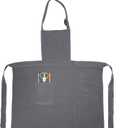 2 x Luchuan Cotton Aprons for Kids, Childrens Aprons with Adjustable Shoulder Strap for Painting Crafting Kitchen (Gray)