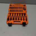 39Pcs Magnetic Nut Driver Set for Impact Drill, Metric & SAE Magnetic Impact Drill Driver Bit, 1/4" Hex Shank, Fully Magnetic Hex Nut Driver Drill Bit Master Kit, Black