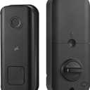 Fingerprint Door Lock, Smart Door Lock, Entry Door Lock Deadbolt with 5 Methods - APP, Fingerprint, RFID Card, Key, Passcode, Rechargeable Door Lock for 35-55mm Office, Home, Bedroom Door (Wifi Version Rechagrable Battery)