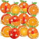 12 Pcs Orange Honeycomb Balls, Orange Birthday Party Supplies, Honeycomb Decorations, Table Centerpieces for Little Cuties, Birthday, Baby Shower