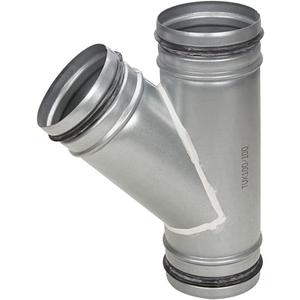 A-KARCK Duct Splitter 4 inch for Dryer Vent Hose, 45 y Shape Duct Connector for Exhaust Fan Hose, Precision Welded Galvanized Steel Prevent Air Leakage