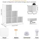 AWTATOS Cube Storage Organizer, Storage Cubes Shelves Bookshelf, 6 Cube Closet Organizers and Storage, DIY Stackable Plastic Clothes Organizer Shelving for Bedroom, Home, White