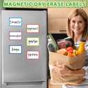 Mimorou 99 Pcs Magnetic Dry Erase Labels Reusable Name Magnets for Whiteboard 3 Sizes Colored Magnetic Blank Cards for Office Home Kitchen Fridge (Colorful)