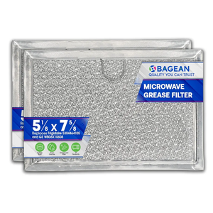 Microwave Filter Replacement 5.12” x 7.64” Fits Frigidaire 5304464105 WB06X10608 GE Microwave Filter - Aluminum Mesh Screen Grease Filter - Filters Air Entering Over the Range Oven Vent Fan (2-Pack)