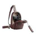 CCW Sling bag for Women & Men-Magnetic closure Cusual EDC bag with fast access-Concealed carry crossbody bag for Women & Men-Include universal fast draw Holster (Dark Brown)