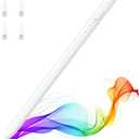 MoKo Pencil for iPad (A16) 11th 10th Gen, Stylus Pen for 2018-2025 Apple iPad 11/10/9/8/7/6/A16, Mini 7/6/5, Air M3/M2 11"/13"/5/4/3, Pro M4 13"/12.9"/11" Tilt Sensitivity, USB-C Fast Charging,White