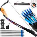 54” Archery Recurve Bow Beginner Set for Adults, 30/40 lbs – Includes 9 Arrows & 5 Target Faces for Outdoor Hunting & Training - 30 lbs