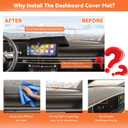 Dash Mat Custom Fit 2025 2026 Hyundai Tucson (Not for HUD), Premium Carbon Fiber Non-Slip Dashboard Protector & Sunshield, UV-Blocking, Anti-Glare, Fade-Resistant (Black)