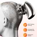 7D Head Shavers for Bald Men, Waterproof Wet or Dry Electric Razor for Men/Women, 5-in-1 Detachable Head Shaver, Grooming Kit, LED Display/Type-C Charge, Travel-Friendly, Portable-Steel Gray