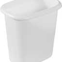 Rubbermaid Vanity Trash Can/Wastebasket 1.5-Gallons/6-Quarts White for Under Counter/Kitchen/Office/Bedroom/Bathroom, 2 Pack