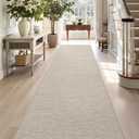 DEXI Hallway Runner, 2'4''x8' Washable Non Slip Rubber Backed Carpet, Absorbent Thin Long Entryway Runners for Kitchen, Laundry Room, Patio Entrance, Beige