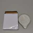 Ceramic Spoon Rest for Stove Top, Large Spoon Holder for Kitchen Counter, Heat-Resistant & Easy to Clean, Non-Stick Spatula Holder for Cooking, Coffee Spoon, Kitchen Decor, White