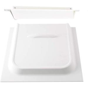 RV Screen Door Slider Panel, 12" White RV Door Panel with Slide Stop Set Fits RV, Trailer, Camper, Motor Home, Cargo Trailer