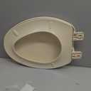 Bemis 500EC Durable Wood Toilet Seat with Easy Clean Hinges, Made in USA, Round, Biscuit