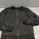 Women’s Quilted Bomber Jacket, Lightweight Zip Up Casual Outerwear, Cropped Slim Fit, Comfortable Daily Wear (Large,Black)