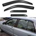 Wensdy 94228 4Pcs Outside Mount Side Window Visor Deflector Sun Rain Guard Set fit for 1992-2011 Mercury Grand Marquis (Excludes Landau Roof),98-11 Crown Vic (Short Rears),2003 Marauder