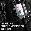 EZDIY-FAB Shield 24-pin 90 Degree Angle Adapter with Infinity Mirror ARGB Light,ATX 24 Pin Power Connector, 5V 3pin ARGB Sync-90 Degree-White-1 Pack