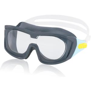Speedo Unisex-Child Swim Goggles Proview Mask (Steel Grey/Clear)