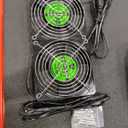 2pcs Computer Fan with AC Plug, 120mm x 25mm EC Axial Fan AC  220V/240V, Brushless Cooling Fan with Dual Ball Bearings for Desktop DIY Cooling Ventilation Projects(14/16W-50/60Hz)