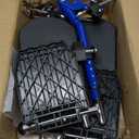 Wheelchair Footrest, Wheelchair Replacement Part with Heel Ring for Standard Wheelchairs(Blue)