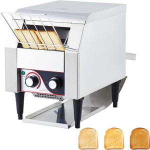 Commercial Toaster Conveyor 150 Slices/H Heavy Duty Industrial Conveyor Toaster Stainless Steel Electric Oven with Dual Heating Tube 7-speed Adjustments for Croissant Bakery Cafe Bagel Commercial Toaster Conveyor 150 Slices/H Heavy Duty Industrial Conveyor Toaster Stainless Steel Electric Oven with Dual Heating Tube 7-speed Adjustments for Croissant Bakery Cafe Bagel