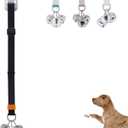 SVD.PET Puppy Bell Doorbell, Dog Bell for Potty Training, Attached to doorknob or Anywhere Near the Door, Length and Height Adjustable (Black)