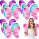 24 Pcs Fairy Wings Kids Bulk, Butterfly Angel Costume Wings for Girls 20 x 21 Inch, Fairy Princess Wings Fairy Birthday Decorations Butterfly Party Favors Supplies Halloween Dress up Role Play