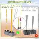 9.3in Baseball Base Plugs with Extended Tassel Heavy Duty Base Plugs for Baseball Field Base Plugs Easy View Baseball Base Anchors for Yard Tear Resistant - 6 Pack (yellow)