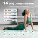 Ovutek Smart Scale for Body Weight, Digital Bathroom Scale BMI Weighing Body Fat Scale, Accurate Body Composition Scale Monitor for People's Health with Smartphone App, Compact Size, 400lb (White)
