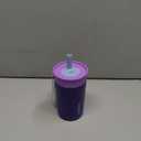 Owala Kids Insulation Stainless Steel Tumbler with Spill Resistant Flexible Straw, Easy to Clean, Kids Water Bottle, Great for Travel, Dishwasher Safe, 12 Oz, Purple (Peacock Palace)