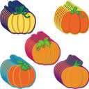 Zonon 80 Pieces Pumpkin Cutouts Classroom Decoration Pumpkin Cutouts with Glue Points for Bulletin Board Classroom School Fall Theme Thanksgiving Party, 5.9 x 5.9 Inch