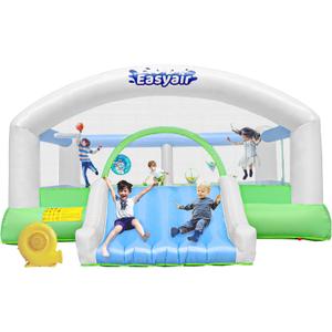 Inflatable Big Bounce House for Kids, Bouncy Castle with Slide, 14.3 x 12.5 x 7.5 feet