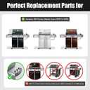 Uniflasy 67722 7540 Grill Parts for Weber Genesis 300 (2007-2010) Side Control Burner Tubes 24.5" Flavorizer Bars Fits E310 E320 E330 S310 S320 Side-Control Gas Grills, Replace 7539 67820