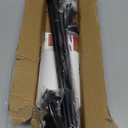 Curtain Rods for Windows 35-47 inch, 5/8 inch Matte Black Curtain Rod with Brackets Adjustable Telescoping for Bedroom Kitchen Study Living Room