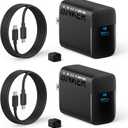 Anker 45W USB C Charger Block, PPS Fast Charger with USB-C Cable for iPhone 17/16 and More Series, iPad, Galaxy S24 Ultra (2-Pack 5 ft Cable Included) Black