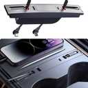 Retractable USB Hub for Tesla Model Y 2021-2024 & Model 3 2021-2023 Center Console With Fast Charging and Built-in Cables, Accessories